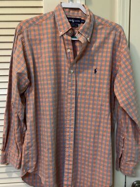 Polo by Ralph Lauren Orange & Blue Plaid Button-Down Shirt - Men’s